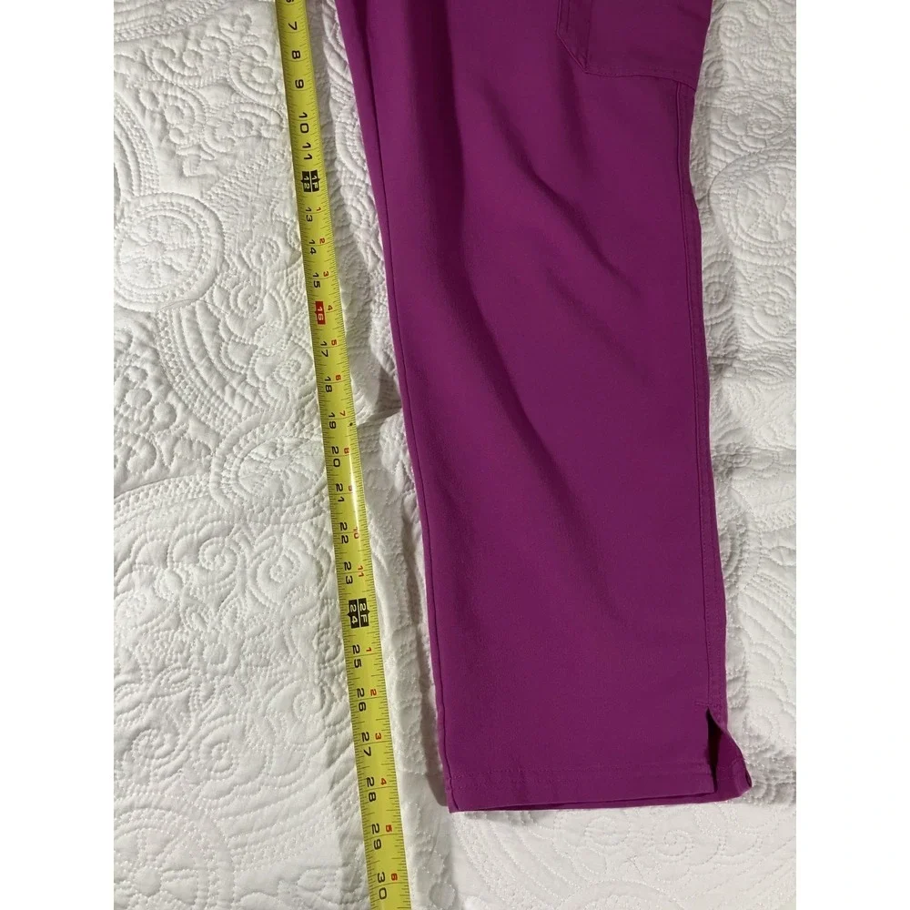 FIGS HW Yola Cargo Scrub Pants Women's Size XL Purple Uniform Medical Utility